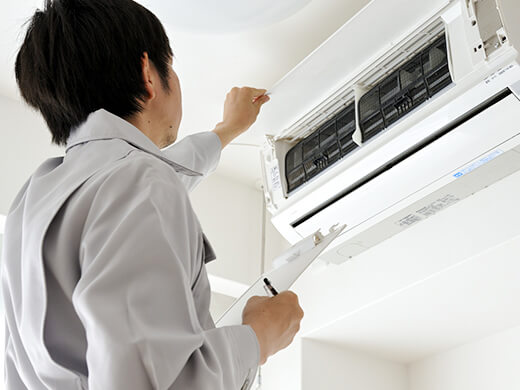 一般家庭のエアコン取付工事
